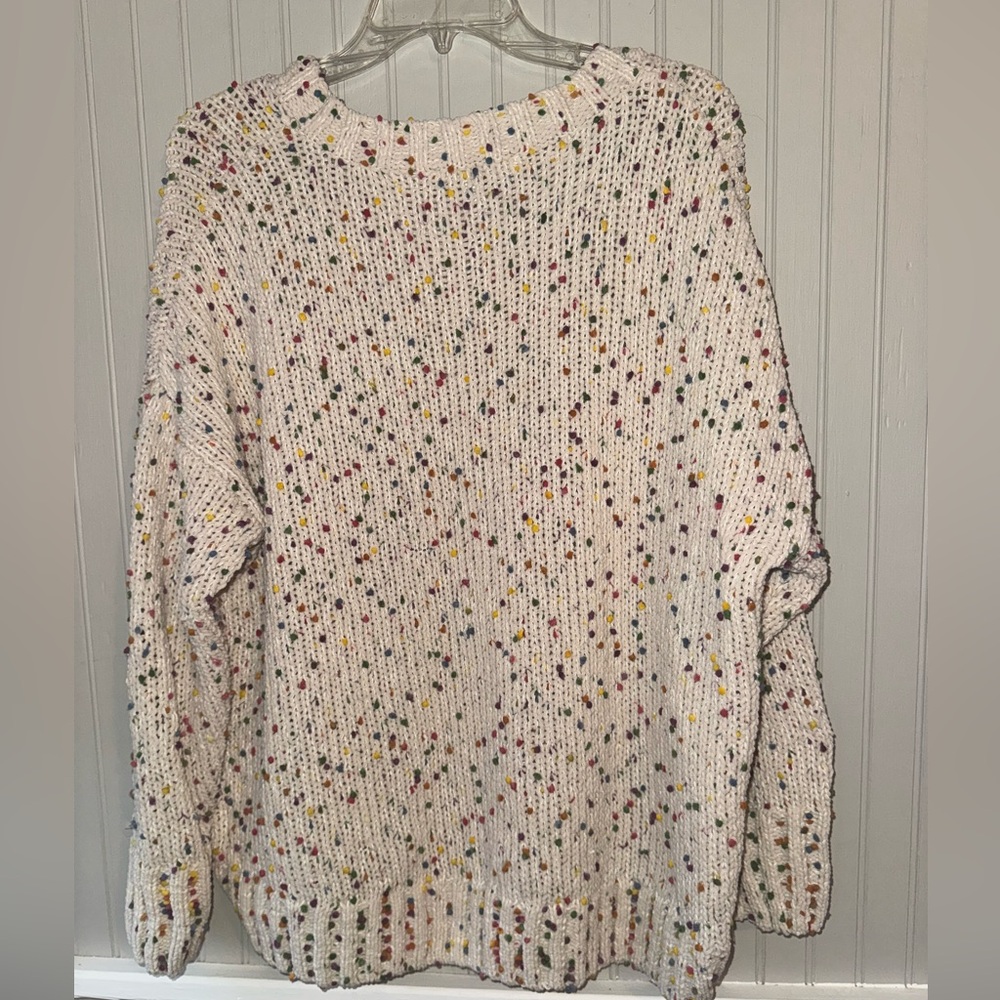 Seven7 Multicolor Speckled Confetti Women's cozy Sweater - Picture 4 of 7